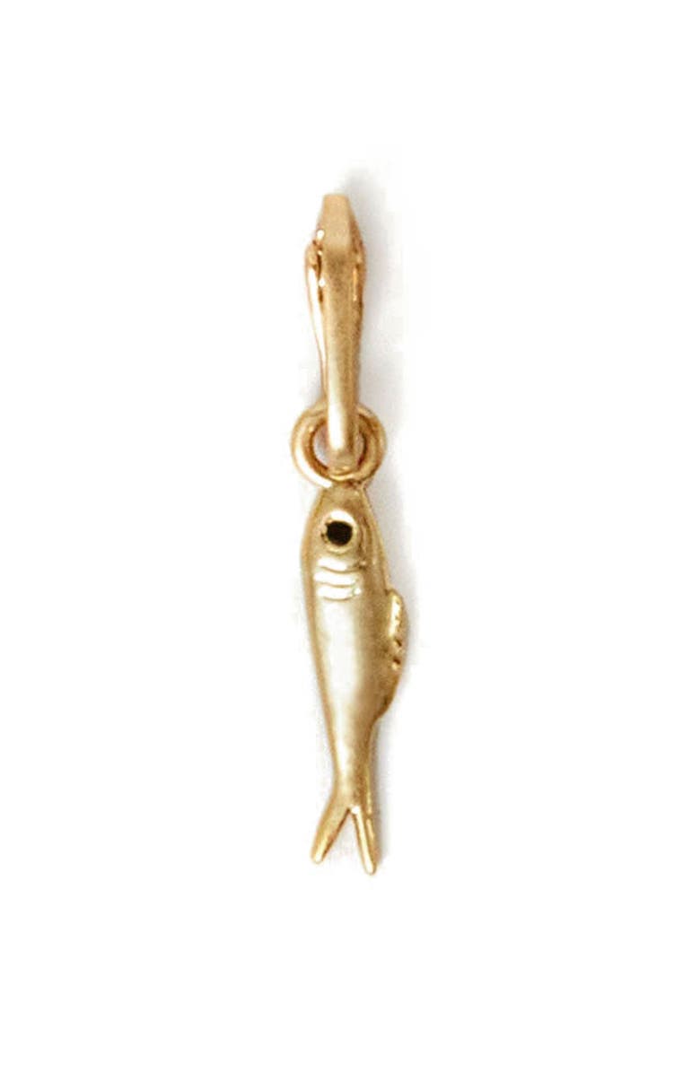Clare V. Le Sardine Charm, Main, color, Vintage Gold