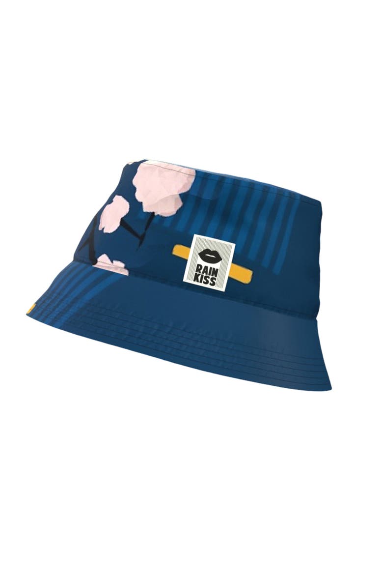Bucket Hat Japanese Blossom, Alternate, color, Blue