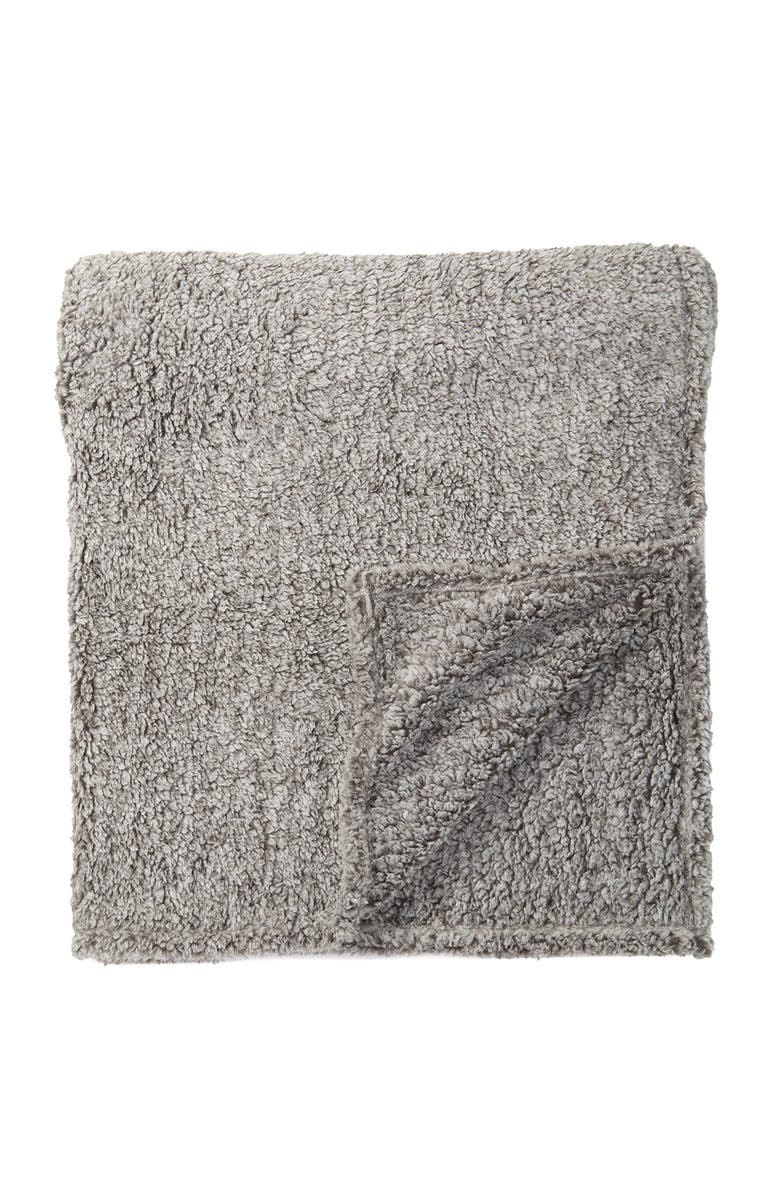 NORDSTROM RACK Dipped Faux Shearling Throw 50" x 60", Main, color, 