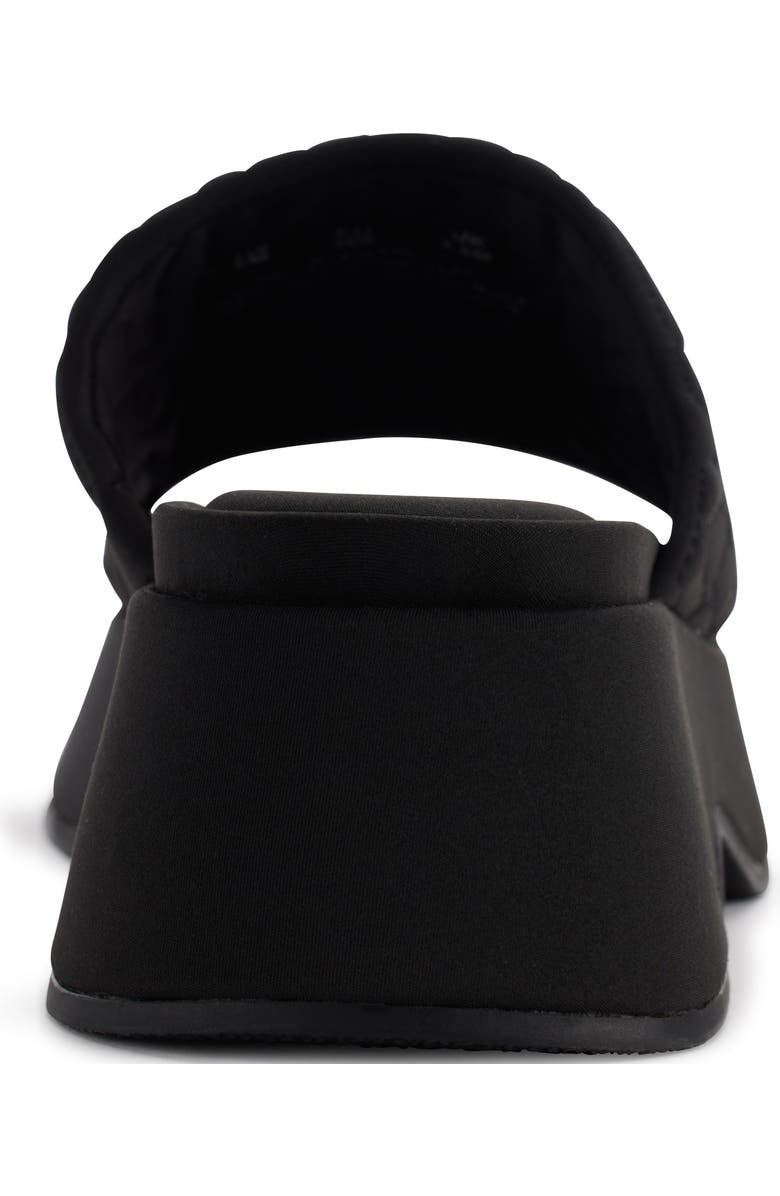 DKNY Logo Quilt Platform Sandal, Alternate, color,