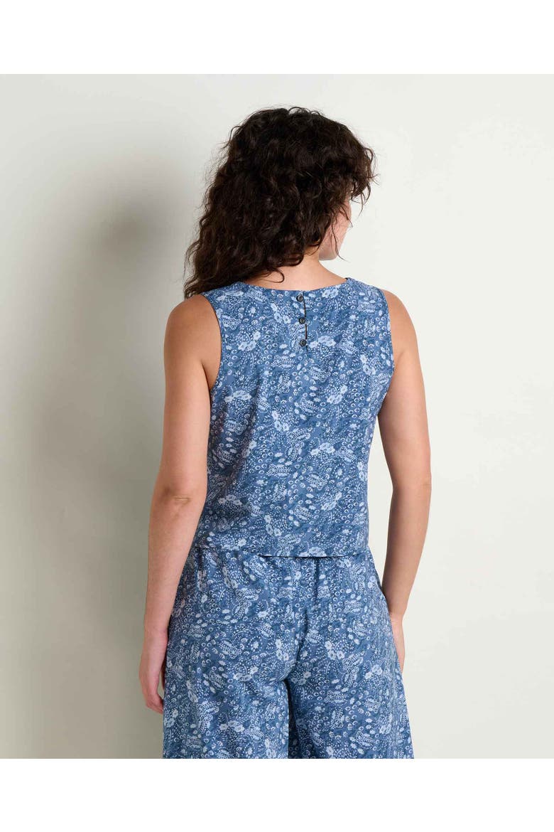 Sunkissed Button Back Tank, Alternate, color, Canal Print
