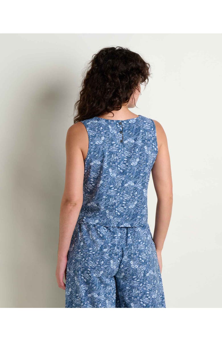 Toad & Co Sunkissed Button Back Tank, Alternate, color, Canal Print