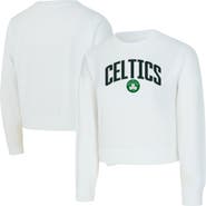 CONCEPTS SPORT Women's Concepts Sport  White Boston Celtics Laney Chenille Cropped Long Sleeve T-Shirt