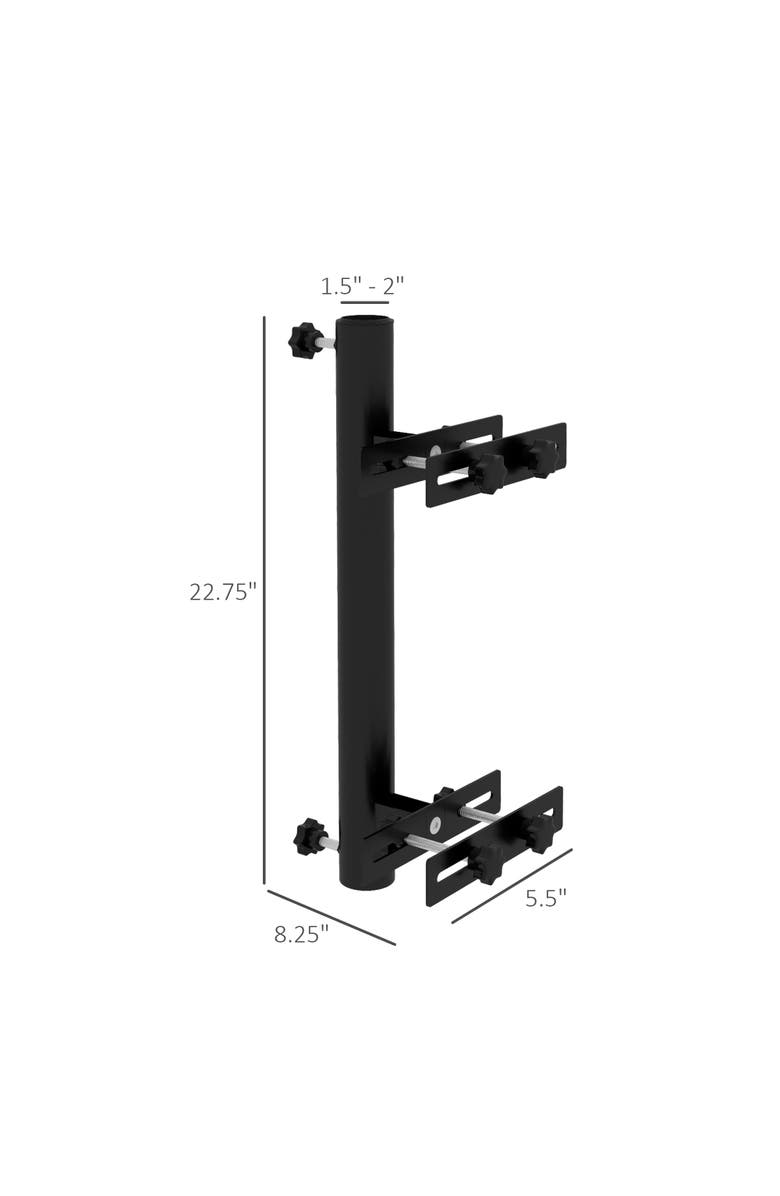 Outsunny Patio Umbrella Holder, Alternate, color, Black