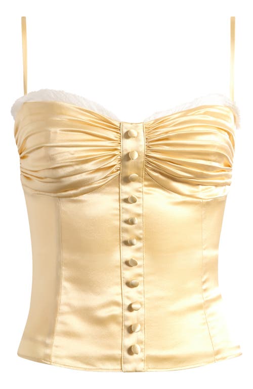 Shop Reformation Ursula Silk Camisole In Blonde