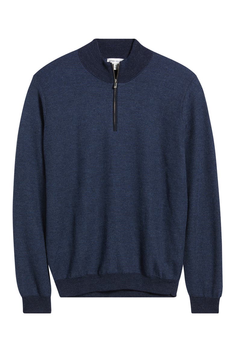West Merino Wool Quarter Zip Sweater, Alternate, color, BLUE ABYSS