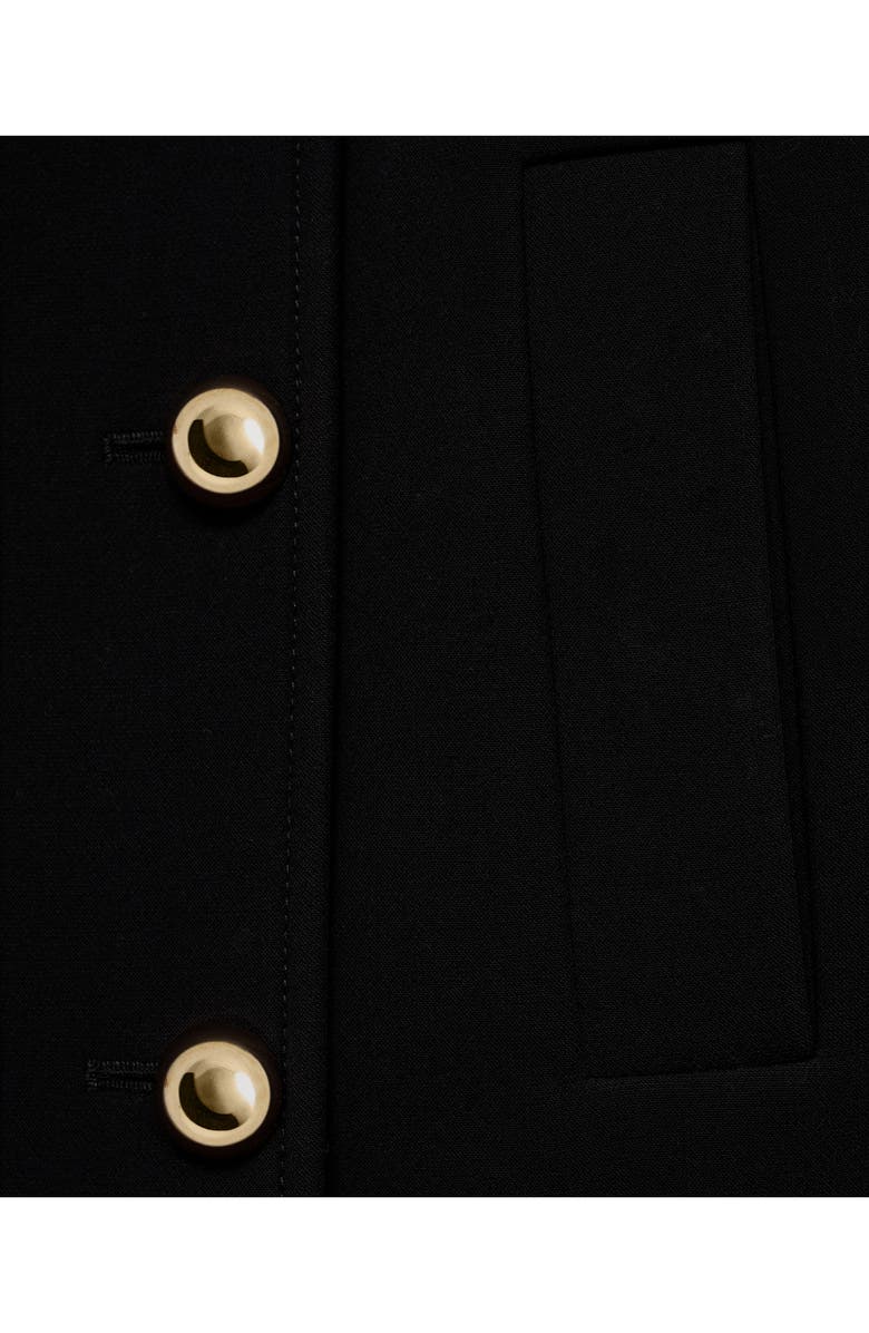 MANGO Double Breasted Jacket, Alternate, color, Black