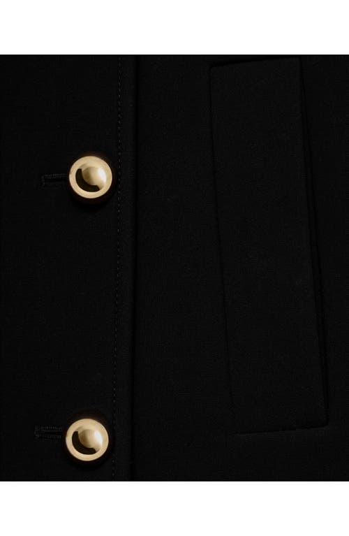 Mango Double-breasted Jacket With Lapels Black In Black