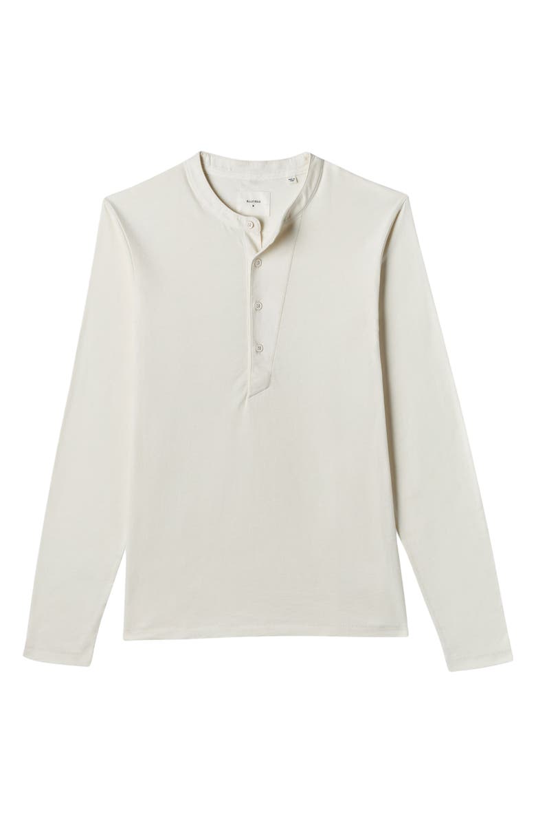 Billy Reid Louis Suded Cotton Henley, Alternate, color, Natural