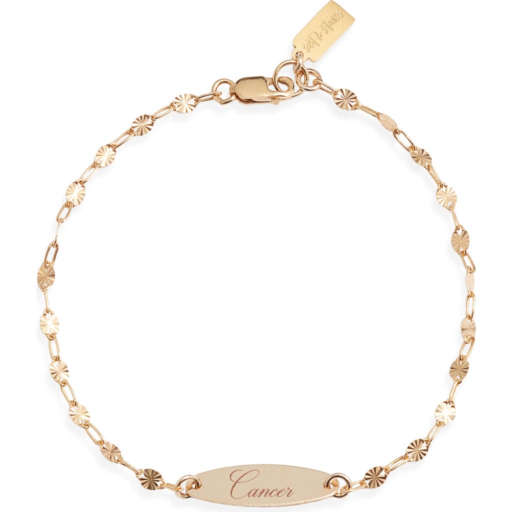 Set & Stones Engraved Zodiac Pendant