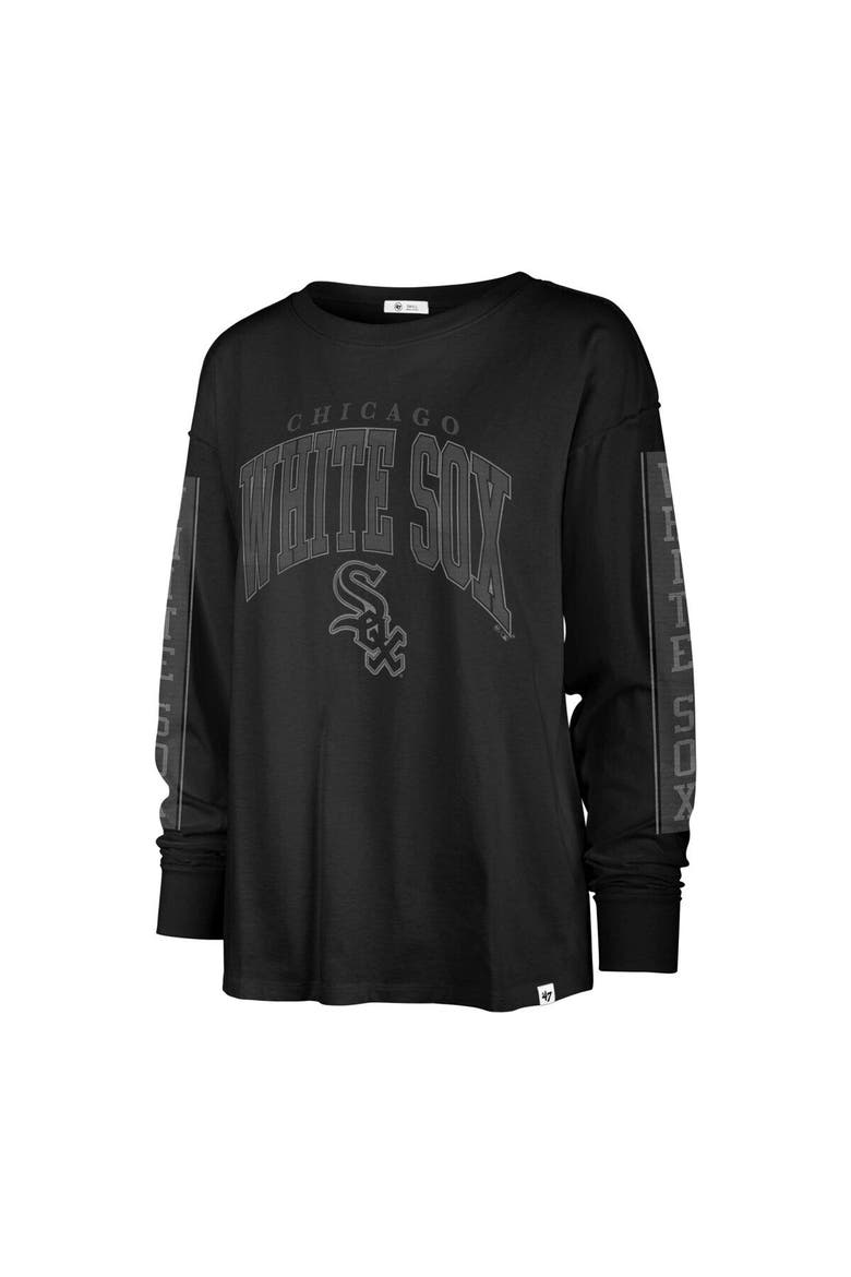 Women's '47 Black Chicago White Sox Statement Long Sleeve T-Shirt, Alternate, color, Black
