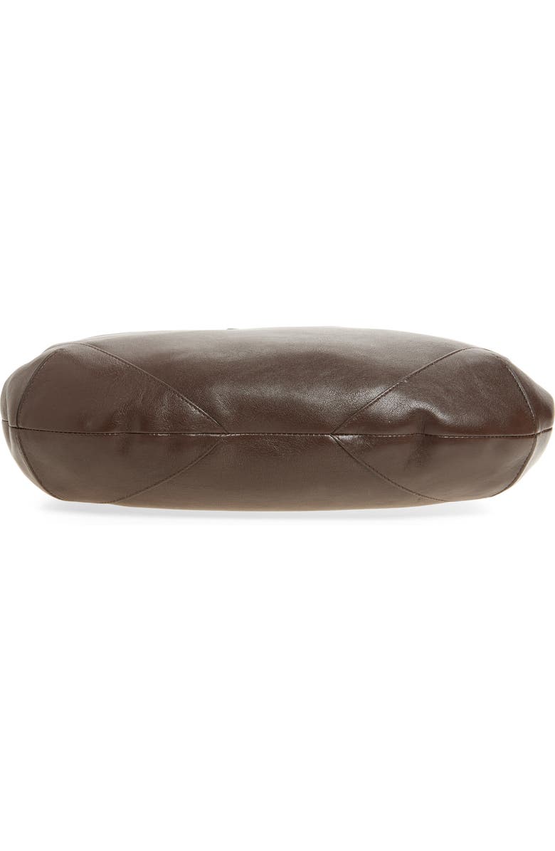 Jimmy Choo Bar Medium Leather Hobo Shoulder Bag, Alternate, color, Chocolate/ Shiny Gold