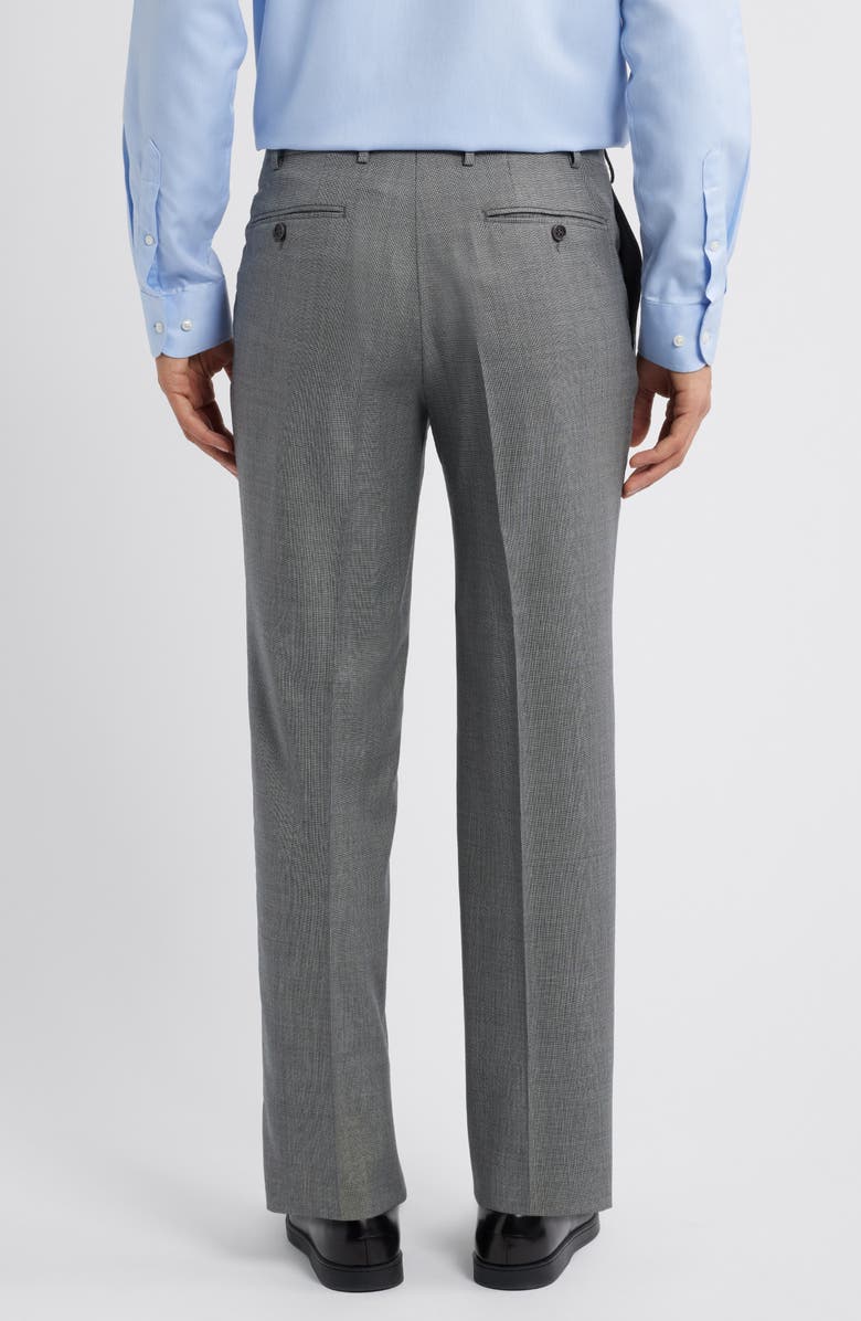 Canali Impeccabile Regular Fit Bird's Eye Super 130s Wool Dress Pants, Alternate, color, Grey