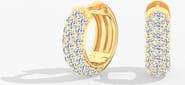 Everlee Pavé Domed Lab Diamond Huggie in 14K Gold