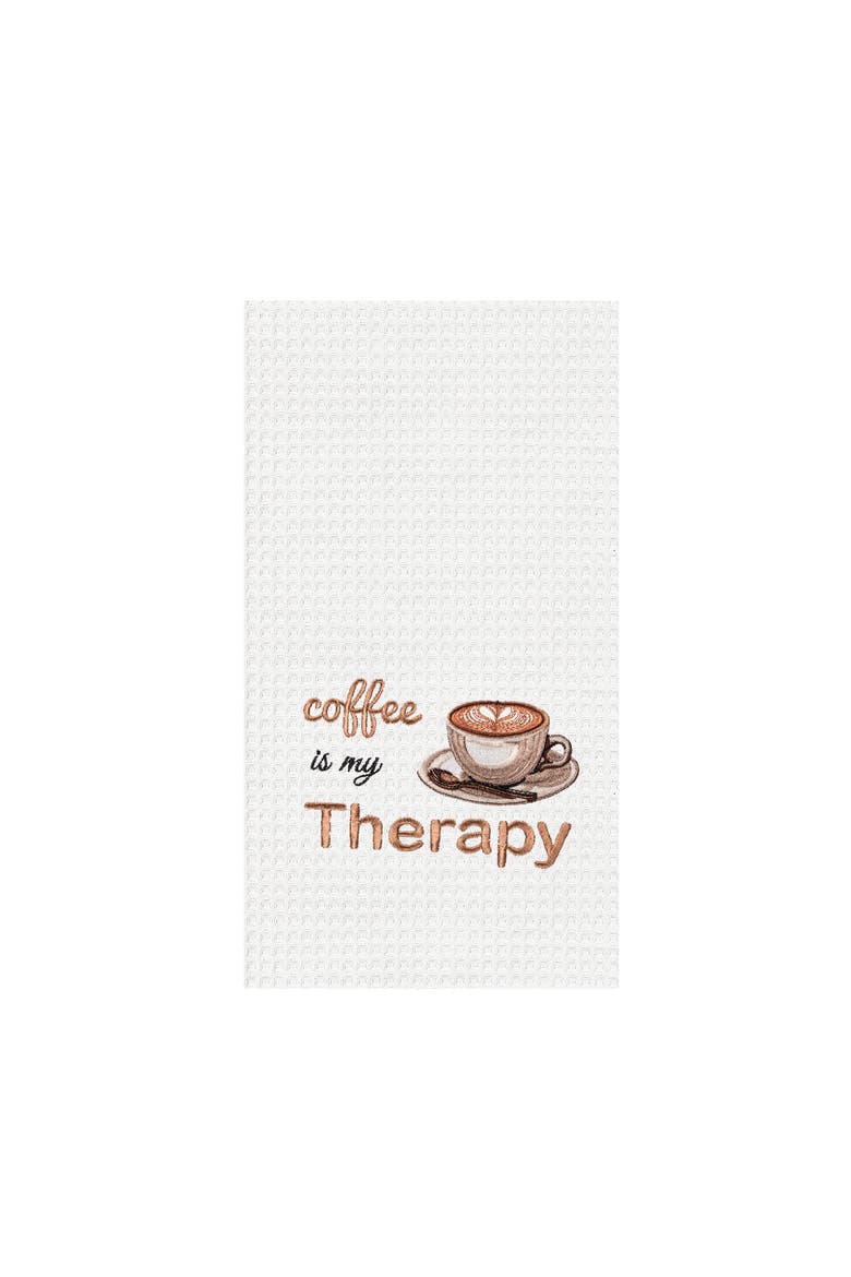 Coffee Is My Therapy Towel, Main, color, Orange