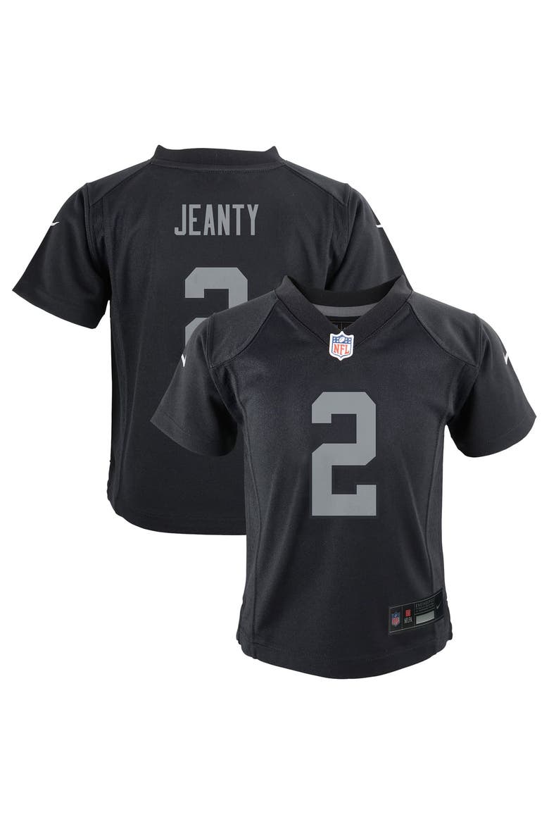 Preschool Nike Ashton Jeanty Black Las Vegas Raiders Team Player Game Jersey, Main, color, Black