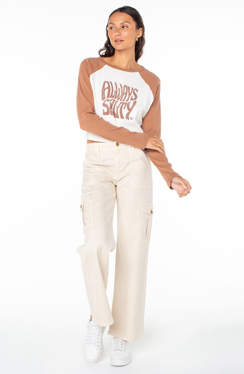 Roxy Always Salty Long Sleeve Graphic T-Shirt, Alternate, color, Carob Brown