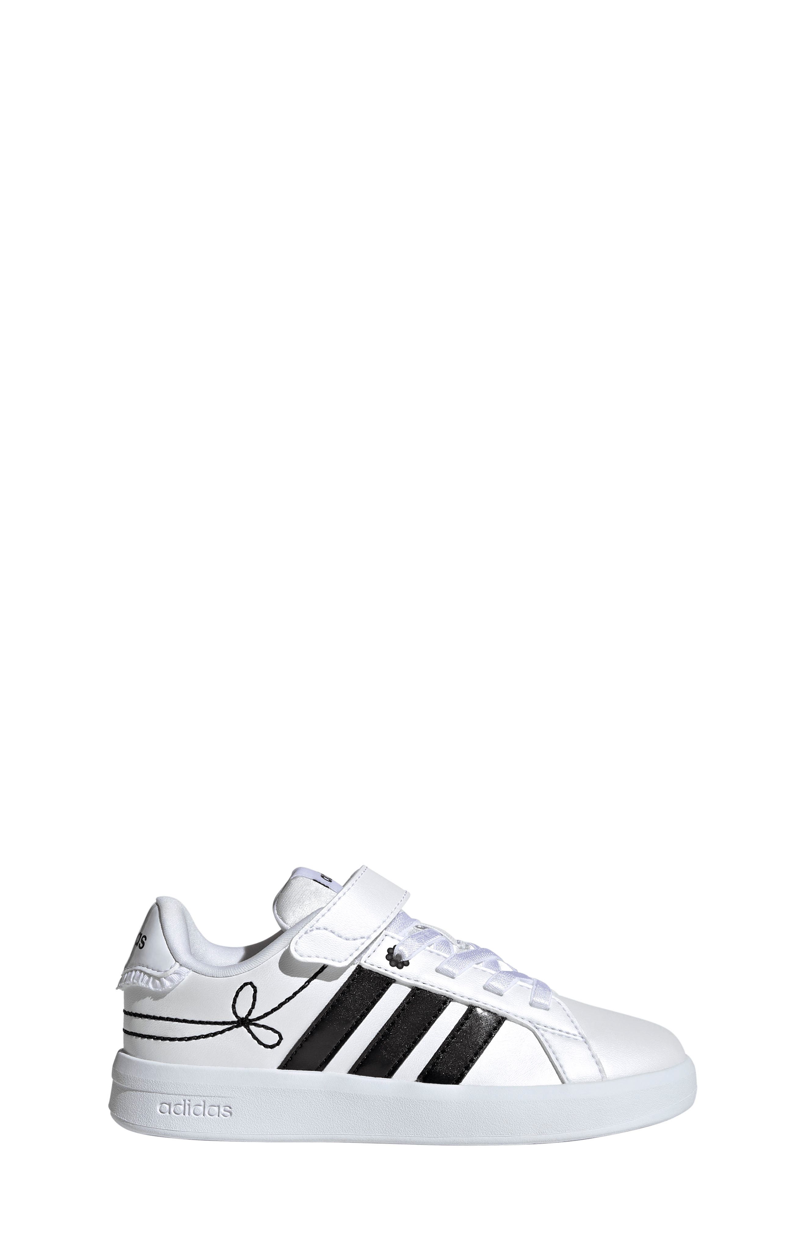 Kids' Grand Court 3.0 Sneaker, Alternate, color, WHITE/ CORE BLACK/ YELLOW