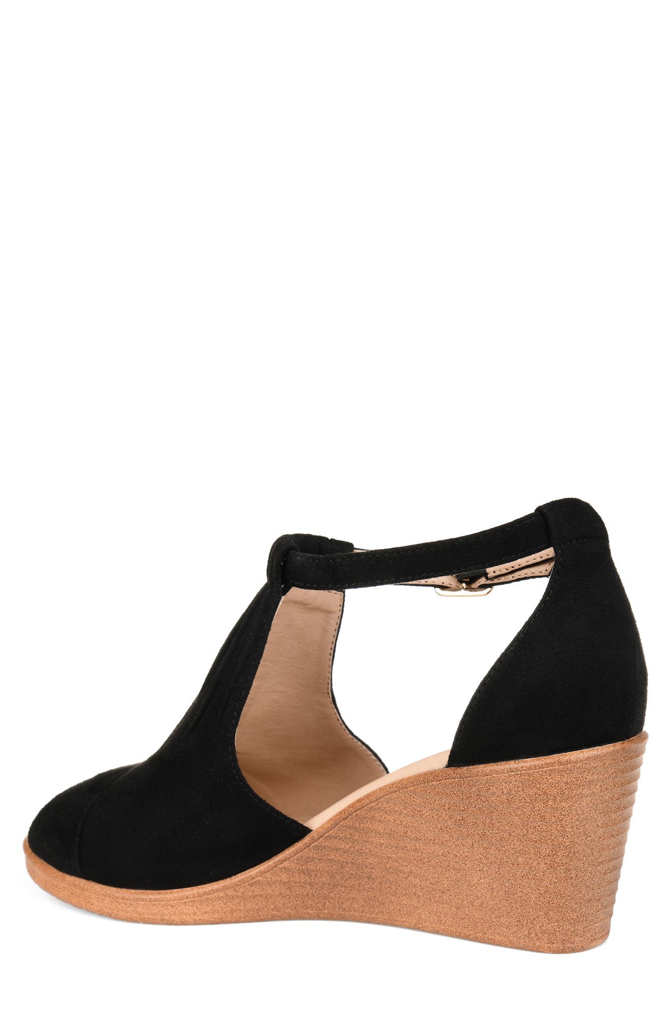 Journee Collection Kedzie Wedge Sandal - Wide Width, Alternate, color, Black