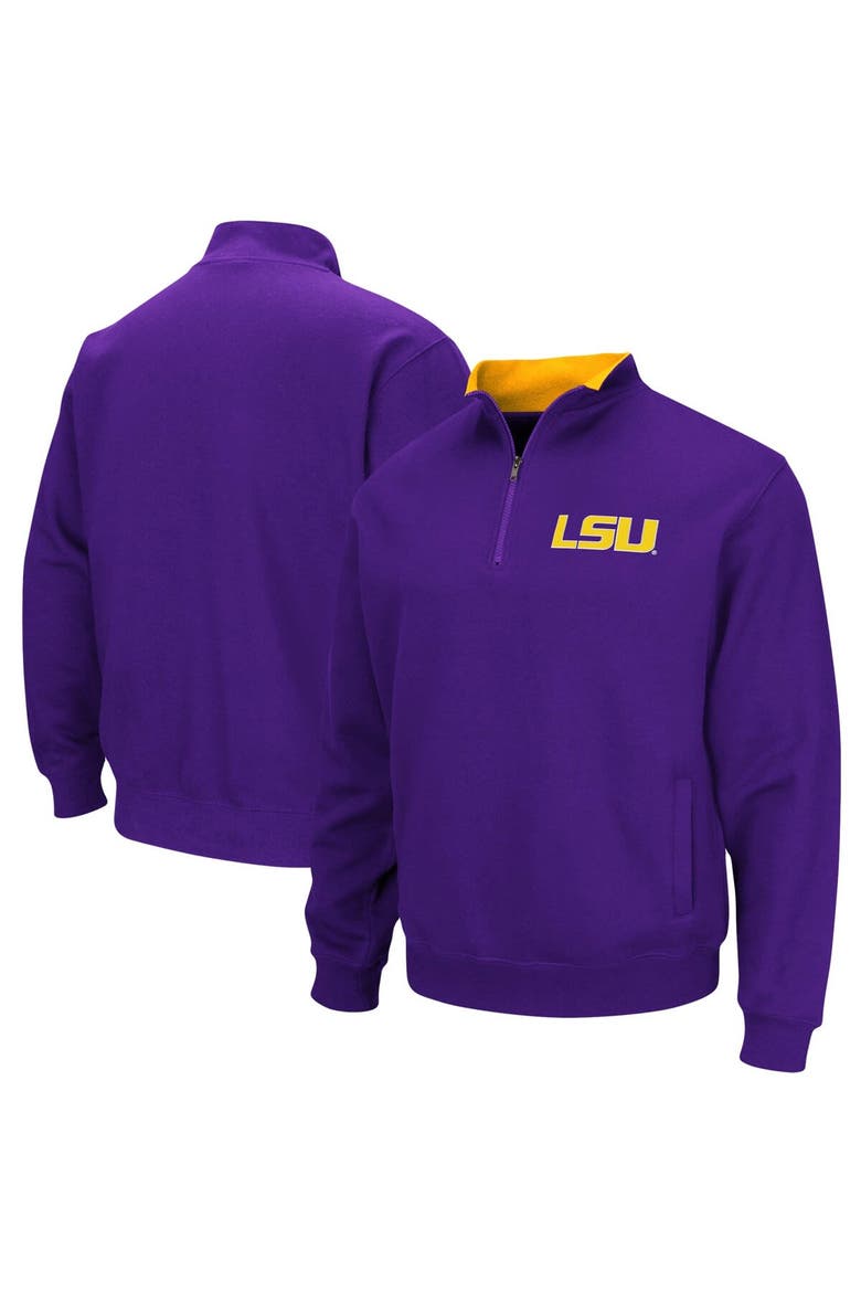 Men's Colosseum Purple LSU Tigers Tortugas Logo Quarter-Zip Pullover Jacket, Main, color, Purple
