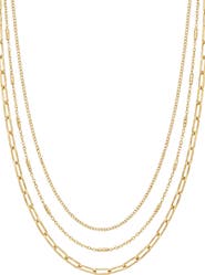 ARGENTO VIVO Triple Layer Chain Necklace