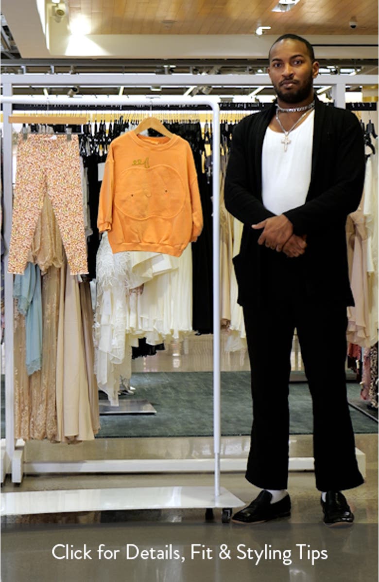 Kids' Pumpkin Embroidered Graphic Sweatshirt & Print Leggings Set, sales video thumbnail