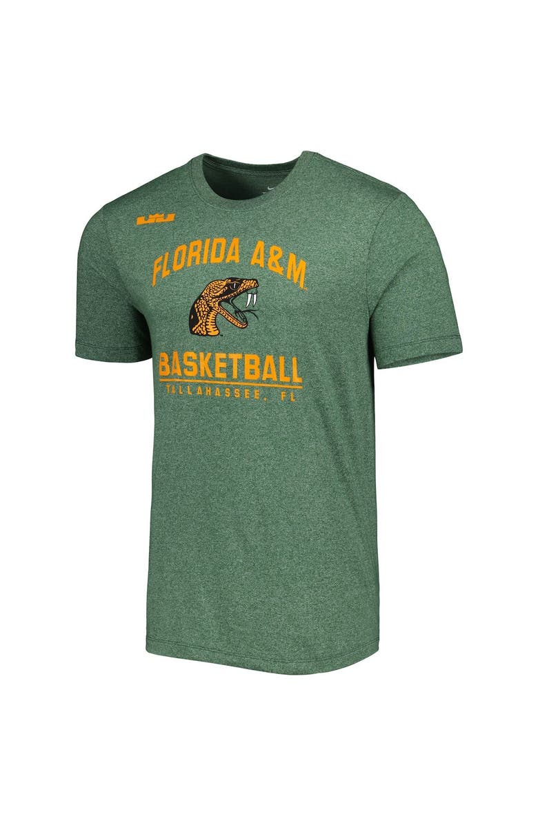 NIKE X LEBRON JAMES Men's Nike x LeBron James Heather Green Florida A&M Rattlers Marled T-Shirt, Alternate, color, Heather Green