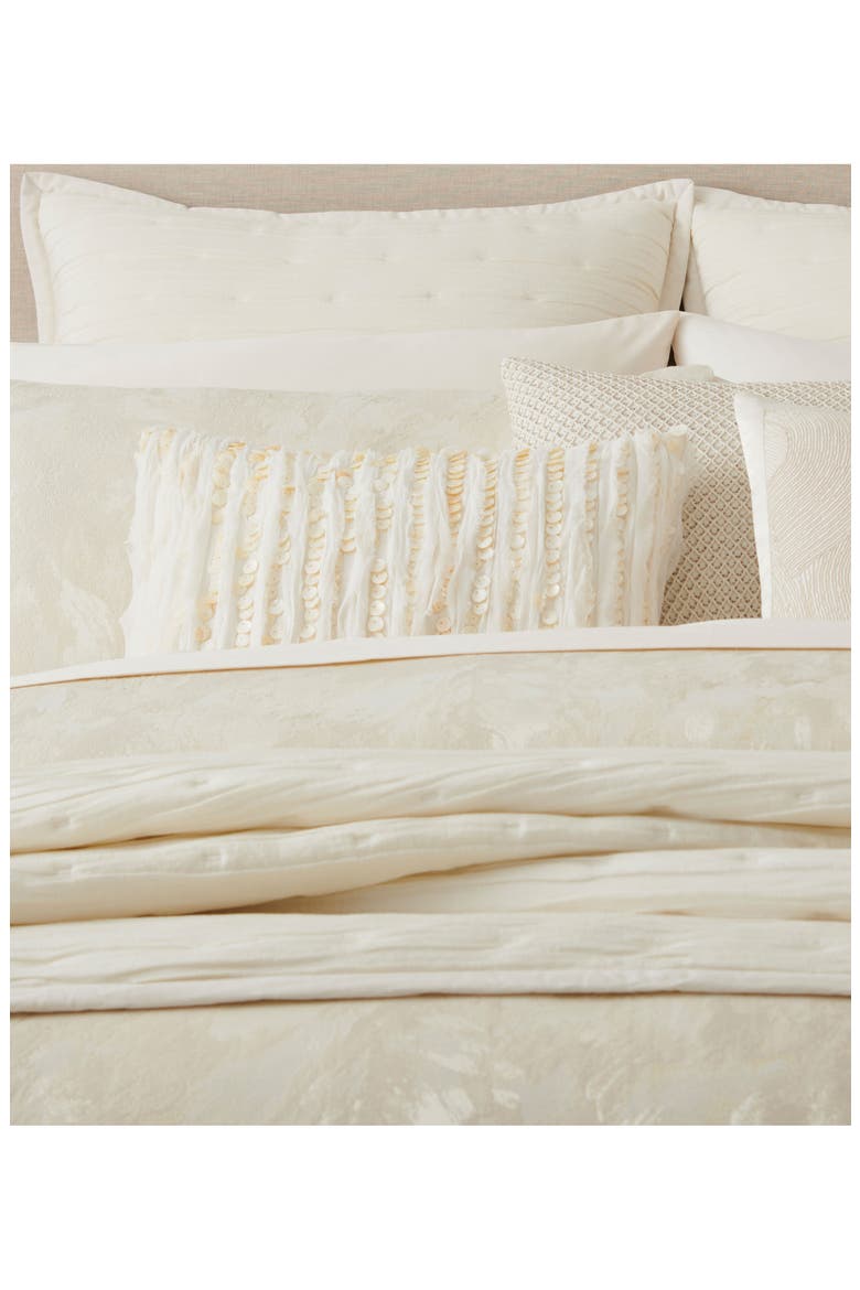 Flutter Sequin Accent Pillow, Alternate, color, IVORY