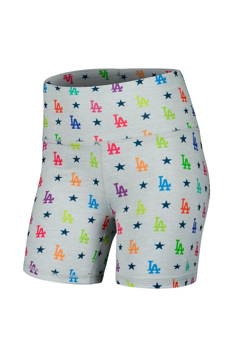 Terez Women's Terez Gray Los Angeles Dodgers TLC Rainbow Shorts, Alternate, color, Gray