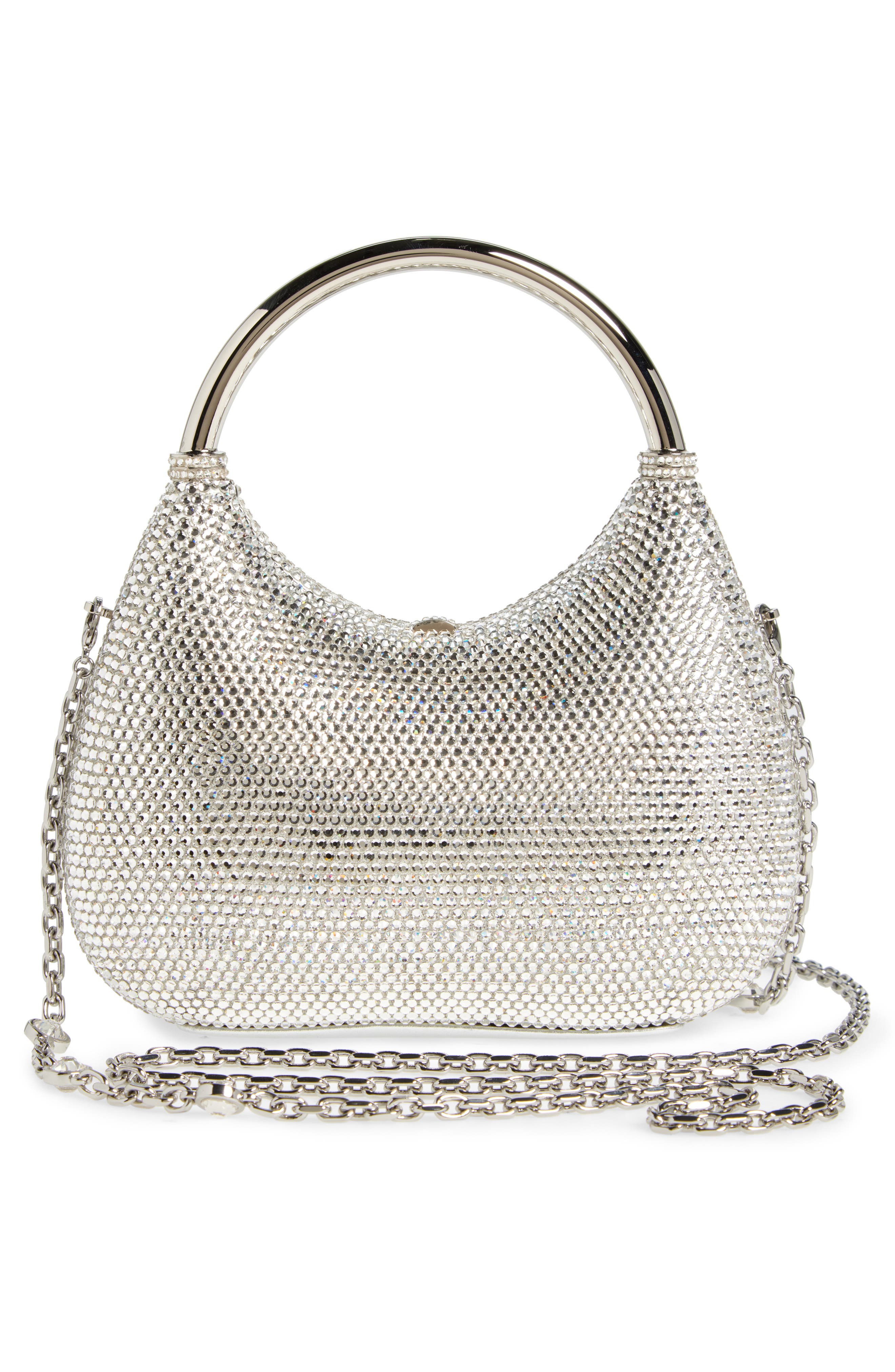 JUDITH LEIBER COUTURE Bust Pasties Crystal Embellished Top Handle Bag, Alternate, color, 