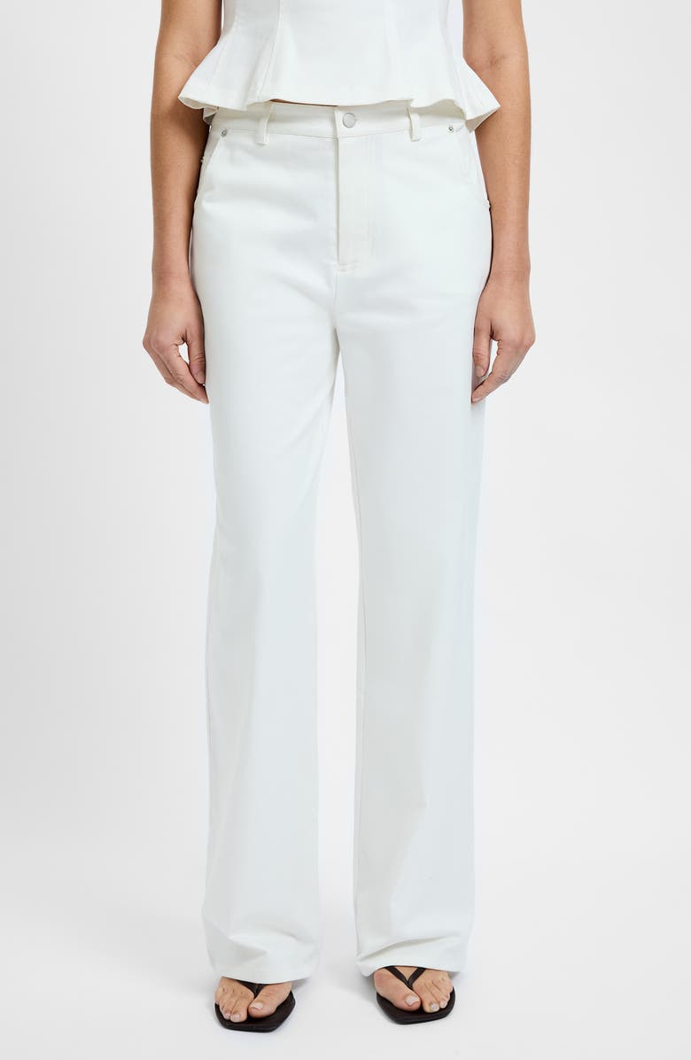 French Connection Inez Relaxed Straight Leg Jeans, Main, color, Summer White