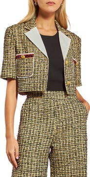 English Factory Premium Tweed Crop Jacket