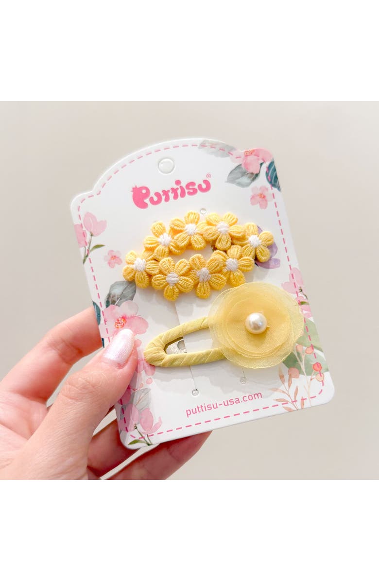 Puttisu Honey Blossom Garden Hair Clip Set of 5, Alternate, color, Yellow