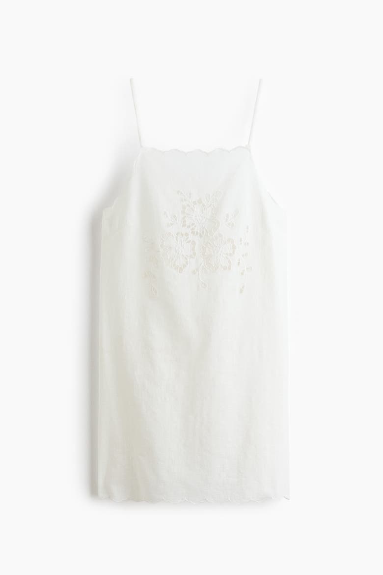 Broderie Anglaise Cotton Beach Dress, Alternate, color, Ivory