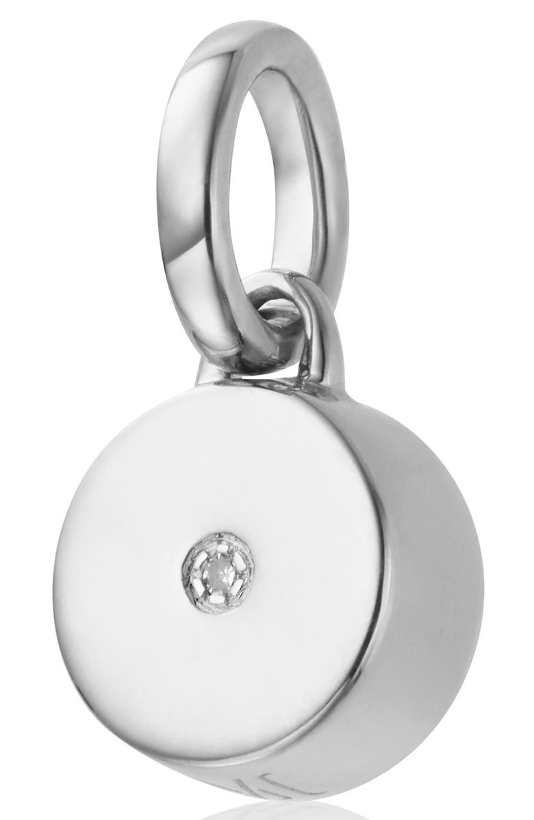 Monica Vinader Linear Solo Diamond Pendant Charm, Alternate, color,