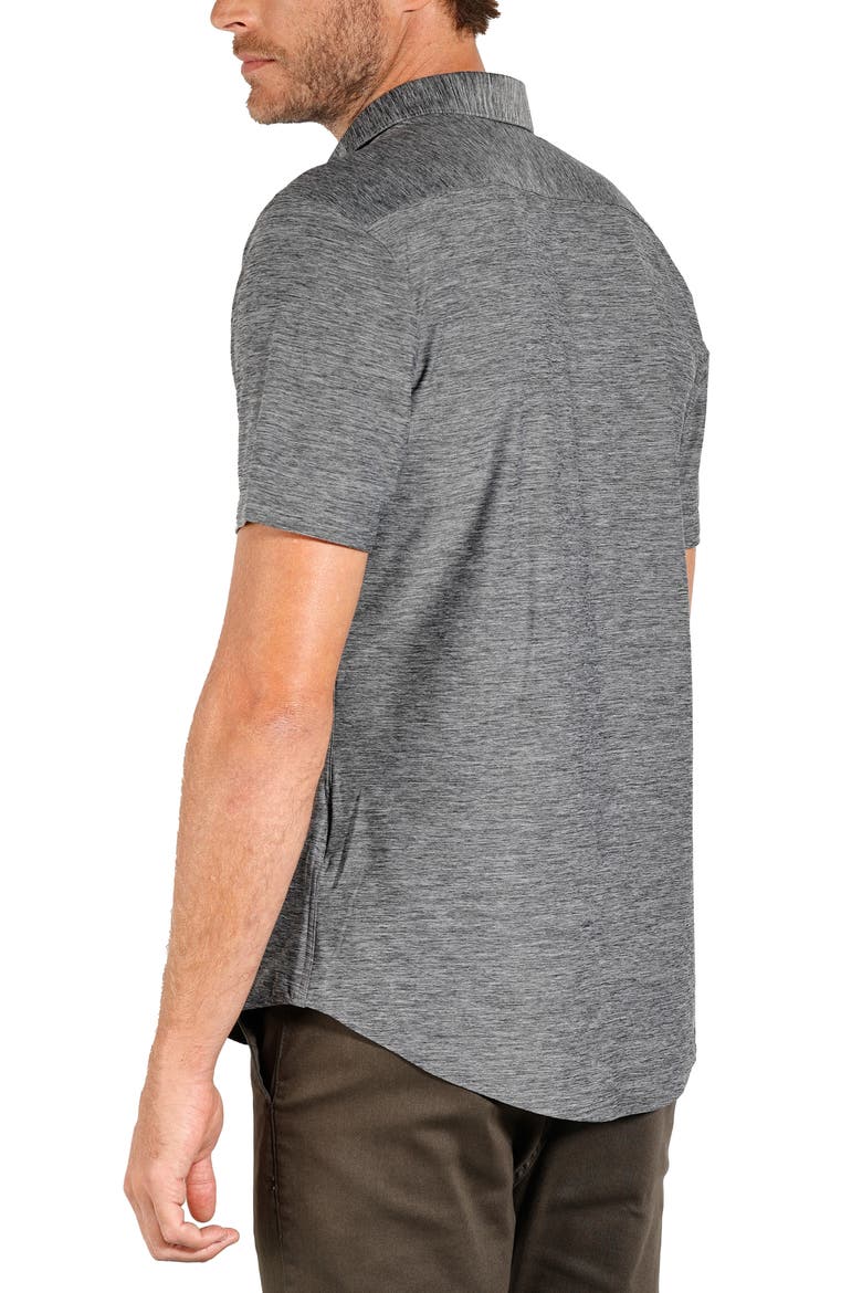 Short Sleeve Slim Tech Shirt, Alternate, color, Grey