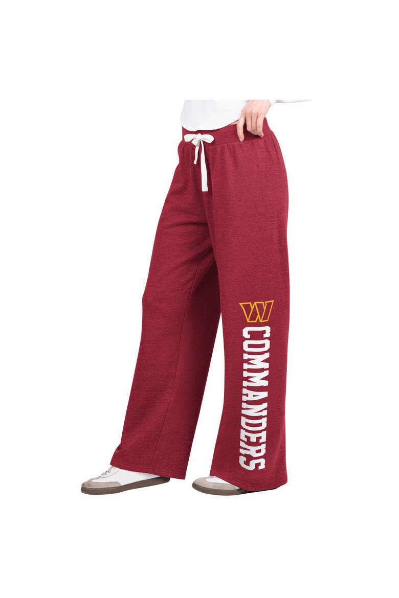 Women's  Starter  Burgundy Washington Commanders Field Wide Leg Sweatpants, Main, color, Burgundy