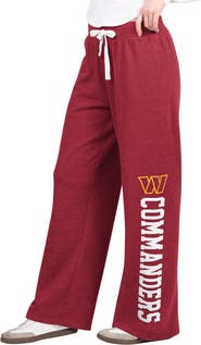 STARTER Women's  Starter  Burgundy Washington Commanders Field Wide Leg Sweatpants