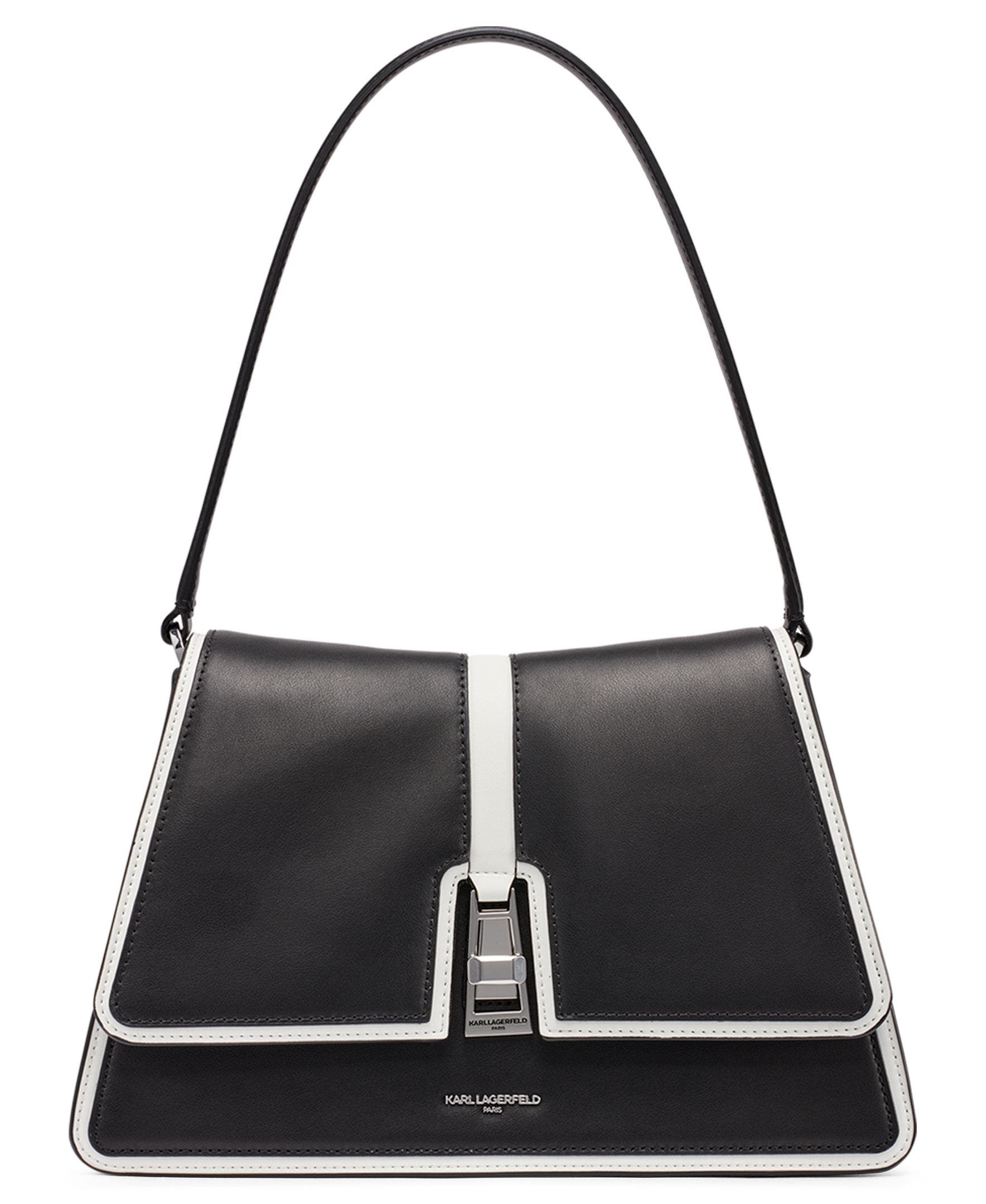 KARL LAGERFELD PARIS Mercerie  Shoulder, Main, color, Black/White