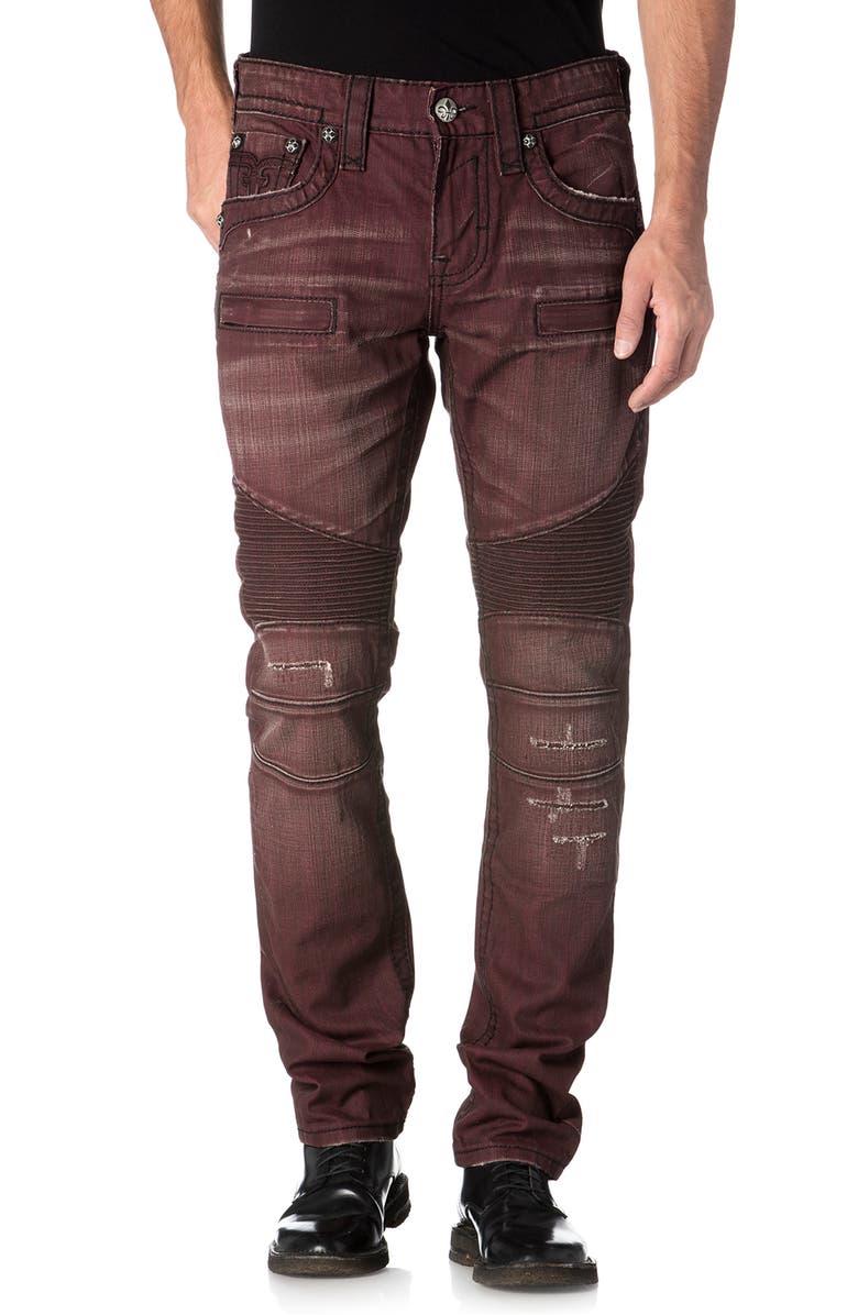Rock Revival Biker Moto Jeans, Main, color,
