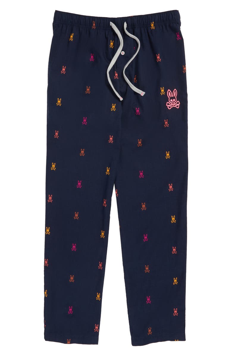 Psycho Bunny Cotton Poplin Pajama Pants, Alternate, color, 