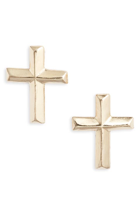 Micah Cross Stud Earrings