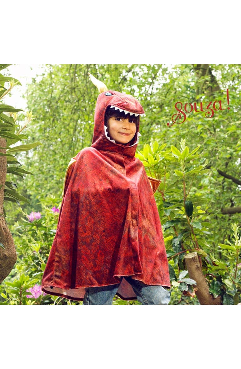 Souza Red Dragon Costume Cape for Kids, Alternate, color, Red