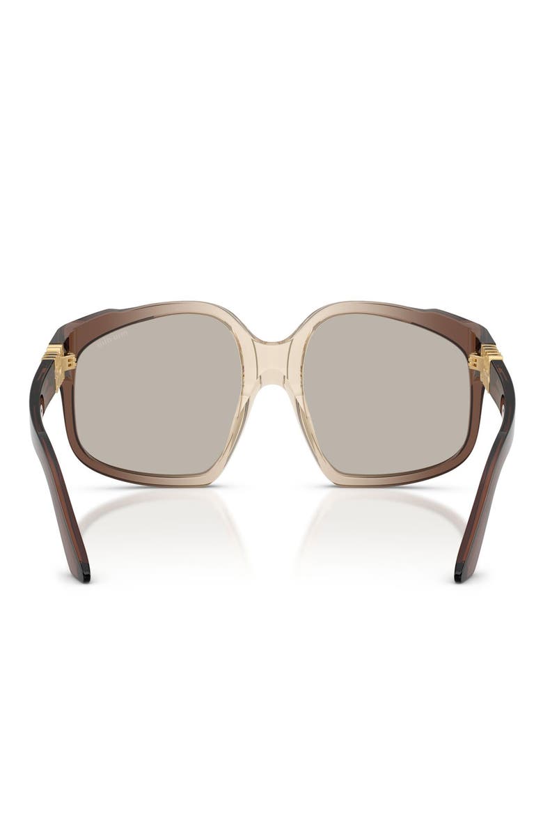 59mm Polarized Irregular Sunglasses, Alternate, color, BROWN GRADIENT / LIGHT BROWN