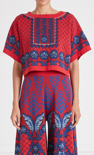 Temperley London Francis Grid Knit Top