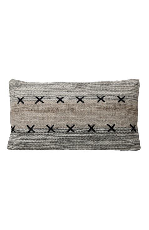 Milan Handwoven Wool & Cotton Lumbar Pillow