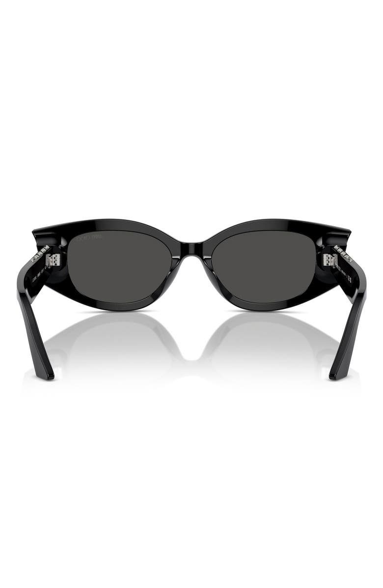 Jimmy Choo 61mm Oval Sunglasses, Alternate, color, Black / Dark Grey