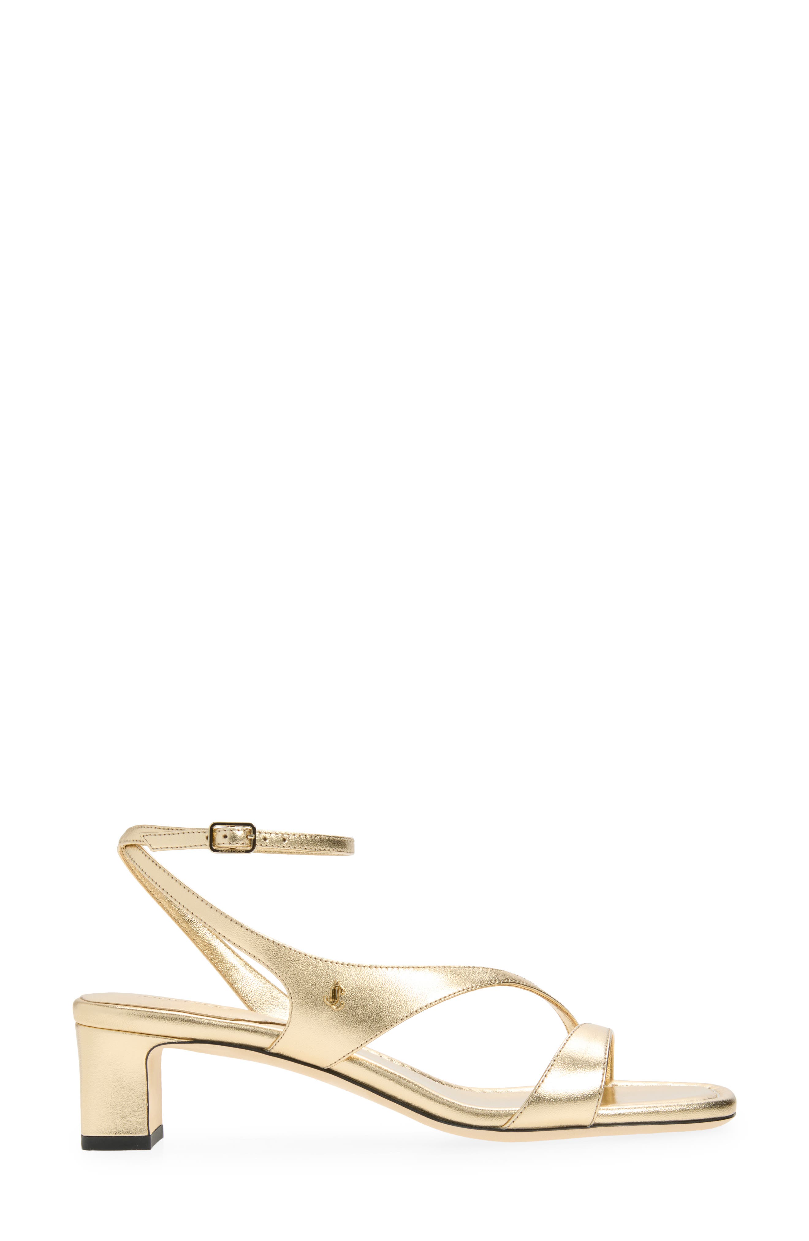 Jimmy Choo Faye Ankle Strap Sandal, Alternate, color, Gold