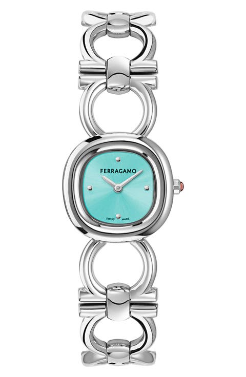 Double Gancini Bracelet Watch, 25mm