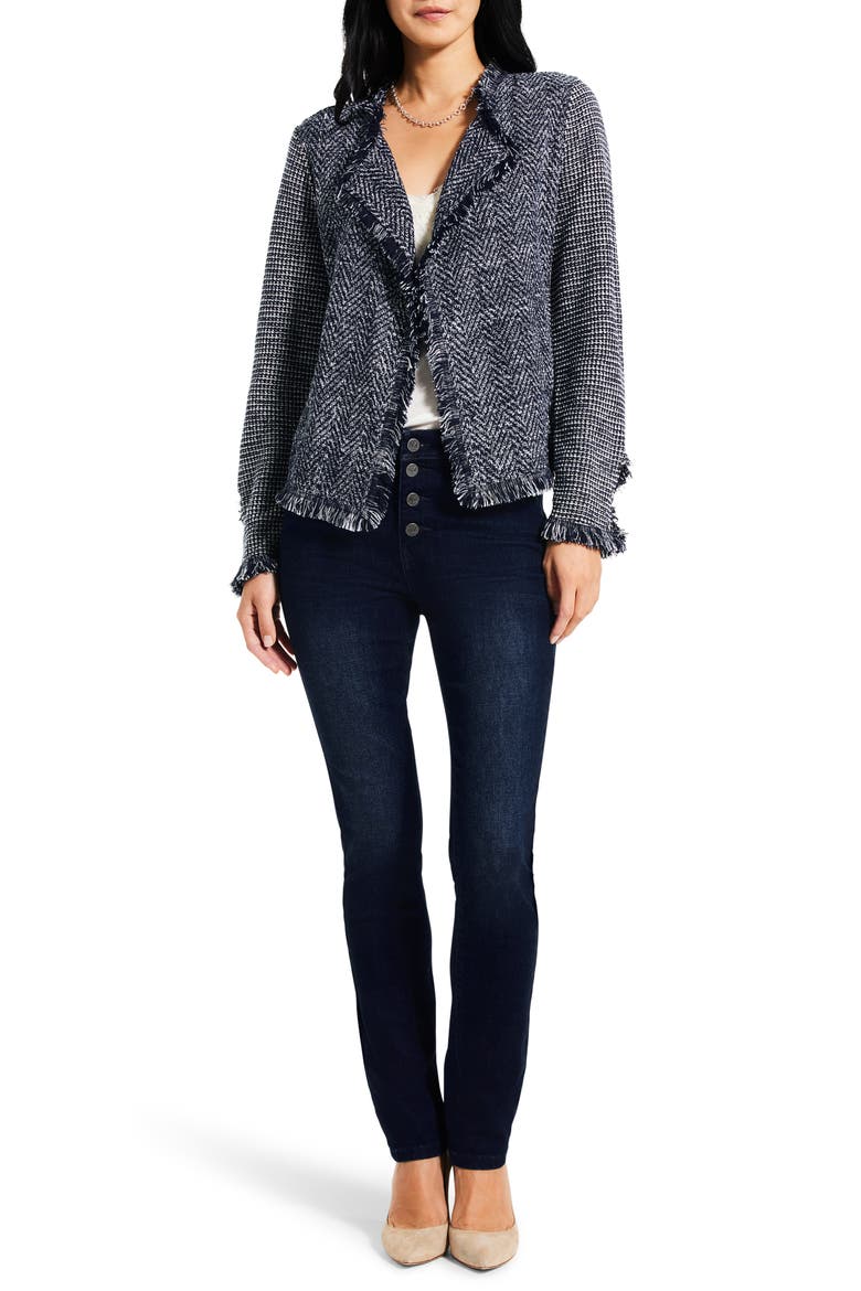 Fringe Mix Jacket, Alternate, color, INDIGO MULTI